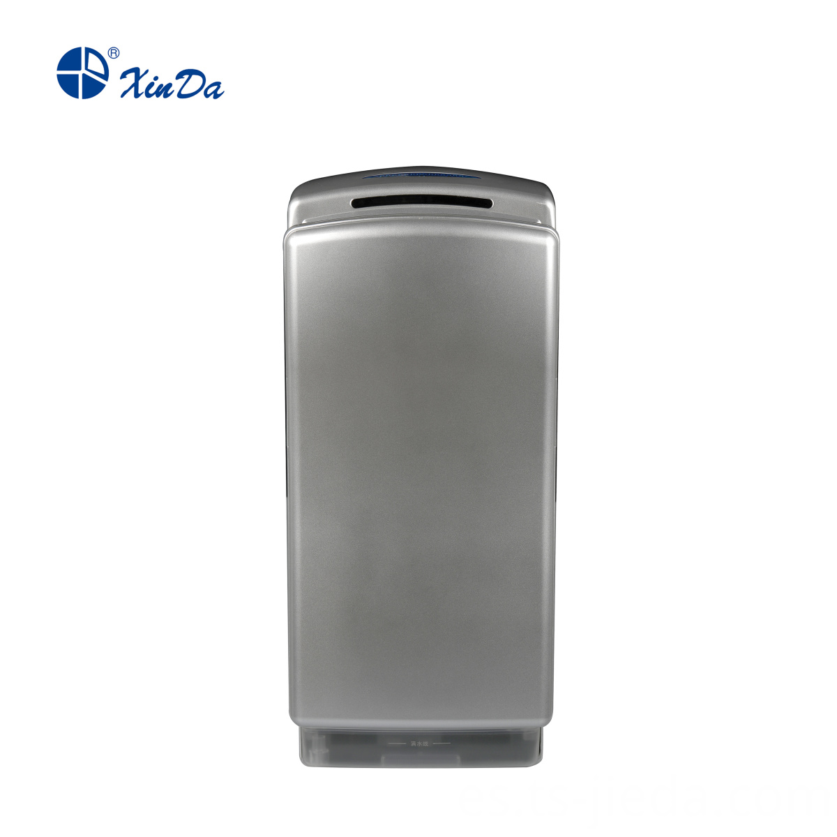 Secador de manos moderno y eficiente de plata Modern silver efficient hand dryer